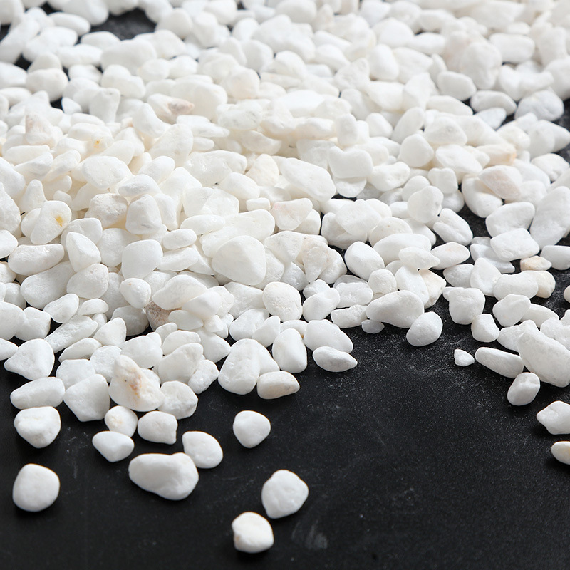天然鹅卵石白色小石头奶油胶diy手工铺林景微观水磨石材料小配件