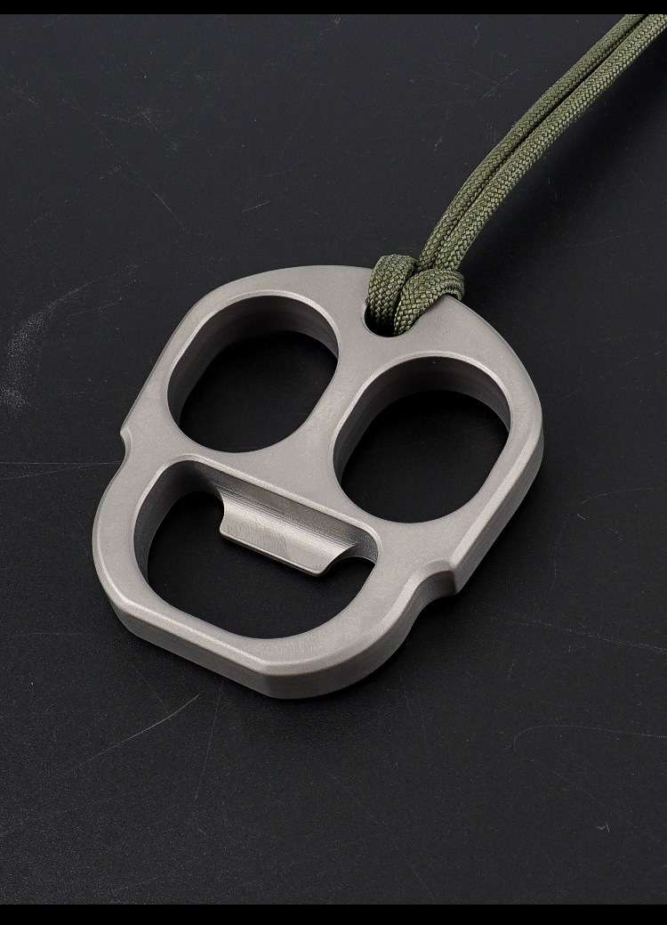 新款纯钛指虎防身手指虎铁拳头指扣套拳扣户外防身武器破窗器
