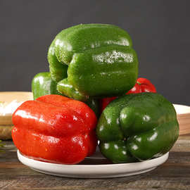 农家绿彩椒新鲜采摘当天发货 清脆香甜大个彩椒绿菜椒当季现摘
