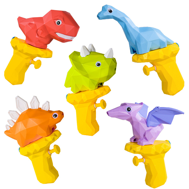 Water Gun Toy Dinosaur Children Summer Beach Water Playing Push Water Gun Cross-Border New Arrival Cartoon Tyrannosaurus