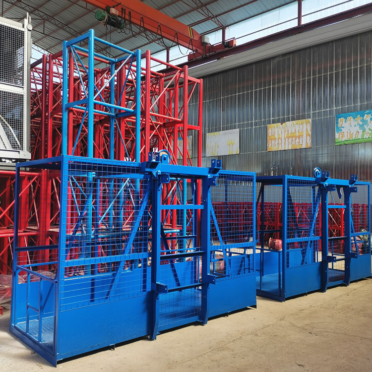 双吊笼盖房提升架混凝土砂浆物料提升机30米高工地施工升降机