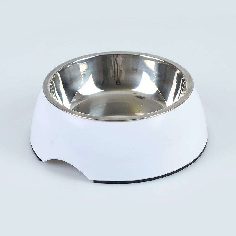 Food Grade round Melamine Stainless Steel Dog Bowl Cat Bowl Pet Bowl Melamine Pet Tableware Dishwasher Available