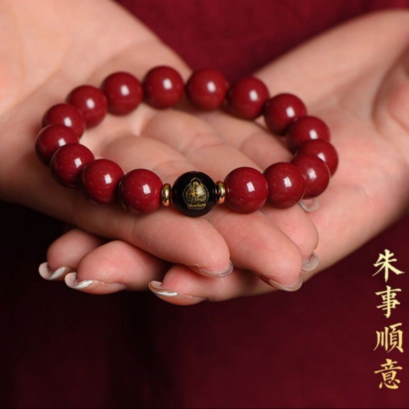 天然朱砂手串女款本命年手链男龙年生肖本命佛属兔情侣-阿里巴巴