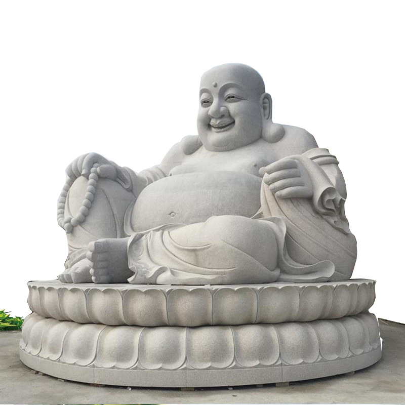 石雕佛像天然大理石汉白玉弥勒佛雕塑坐佛寺庙笑佛大肚弥勒佛