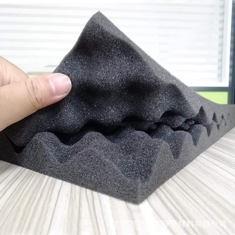 压缩机吸尘器音箱吸音棉 机房吸音降噪波浪棉 试音棚墙体消音棉