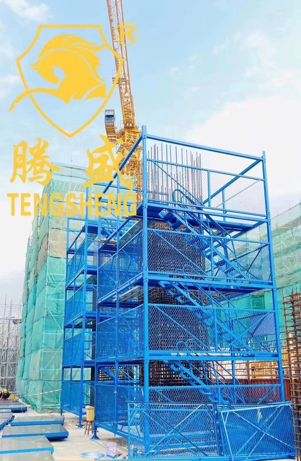 装配式墩柱施工平台防护架装配式一体化施工梯笼