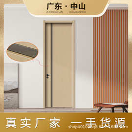 轻奢实木复合门碳晶木门生态门免漆整套房间卧室门酒店隔音室内门