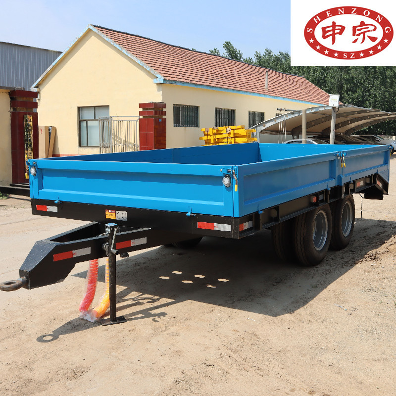 9吨平板拖车 拖拉机运输拖车 托盘车 挂车运输机组 农机托盘车