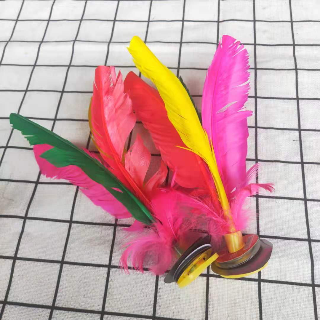 毽子小学生幼儿园比赛用花键成人健身耐踢鹅毛键毽球