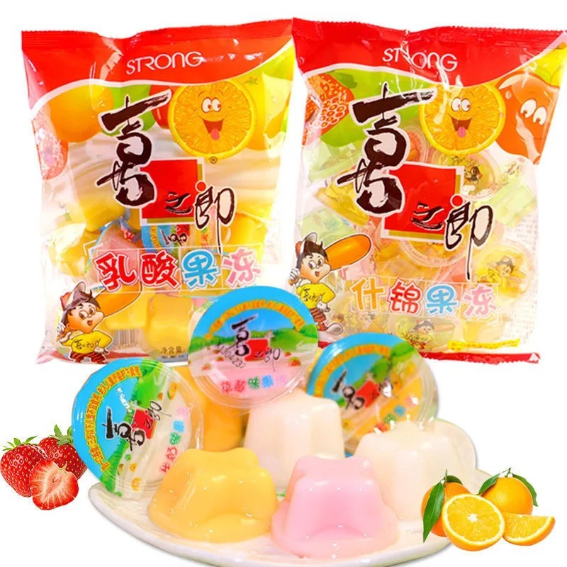 喜之郎果味果冻布丁夏季儿童怀旧休闲零食多口味混装果冻批发