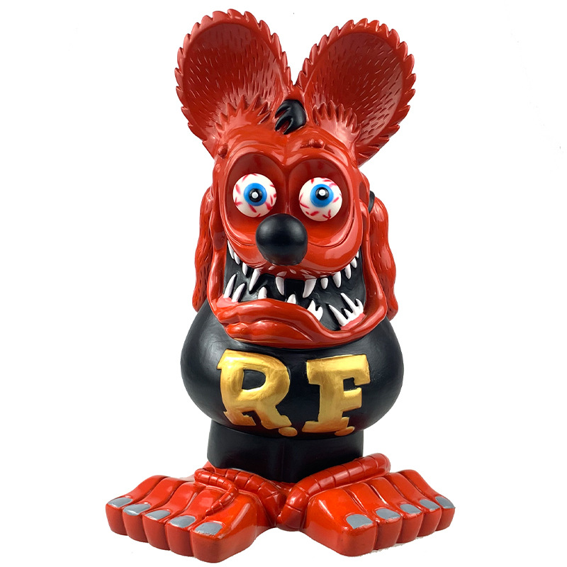 新品芬克鼠芬克老鼠红色原版电影周边33cm rat fink老鼠芬克传奇