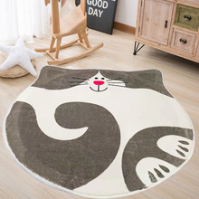 加厚羊羔绒猫咪异形地毯 家用吊椅摇篮地垫 卡通趣味儿童房防滑毯