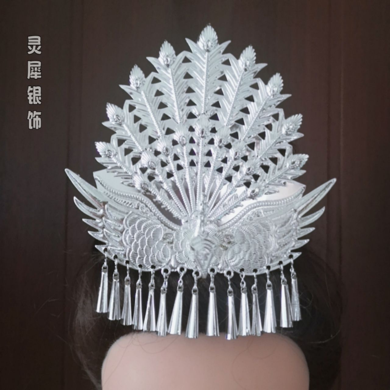 少数民族发簪汉服短流苏发簪苗族头饰苗银发簪侗族古装头饰