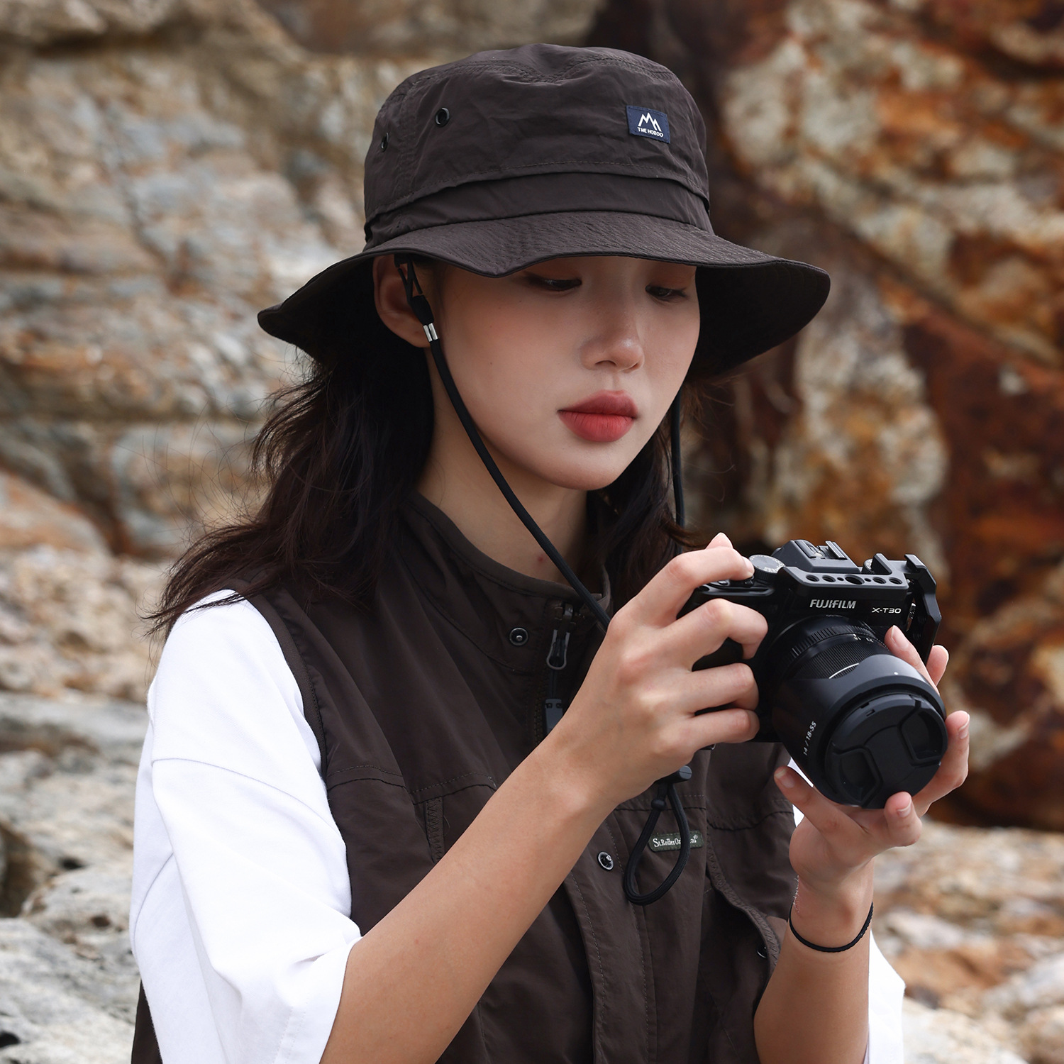 [] 日系户外速干渔夫帽女夏季防晒遮阳登山帽男百搭帽子-阿里巴巴