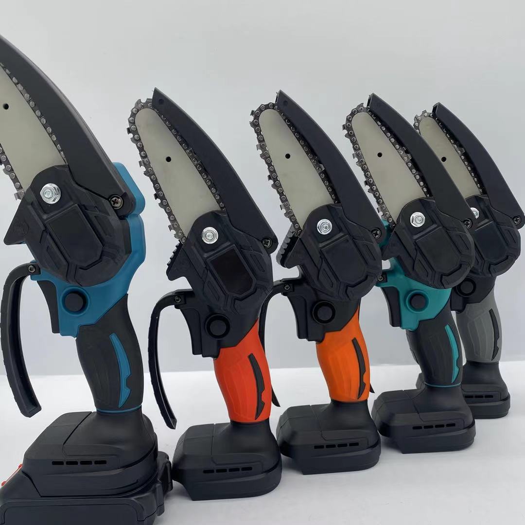 锂电充电电链锯单手电锯家用伐木锯电动迷你无线砍树修枝工具