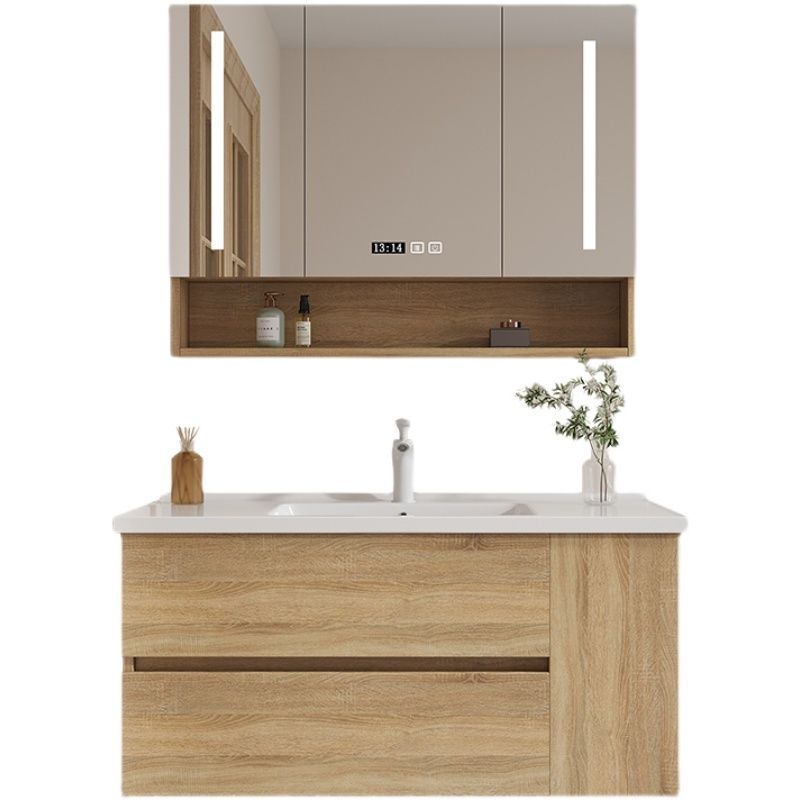 Bathroom Cabinet Combination Modern Simple Hand Washing Integrated Ceramic Pool Washbasin Set Bathroom Nordic Washstand