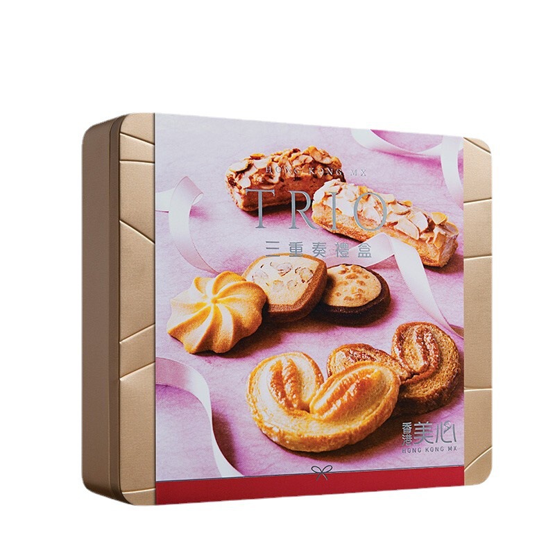 香港进口美心三重奏礼盒装331g什锦松脆饼干糕点食品春节年货团购
