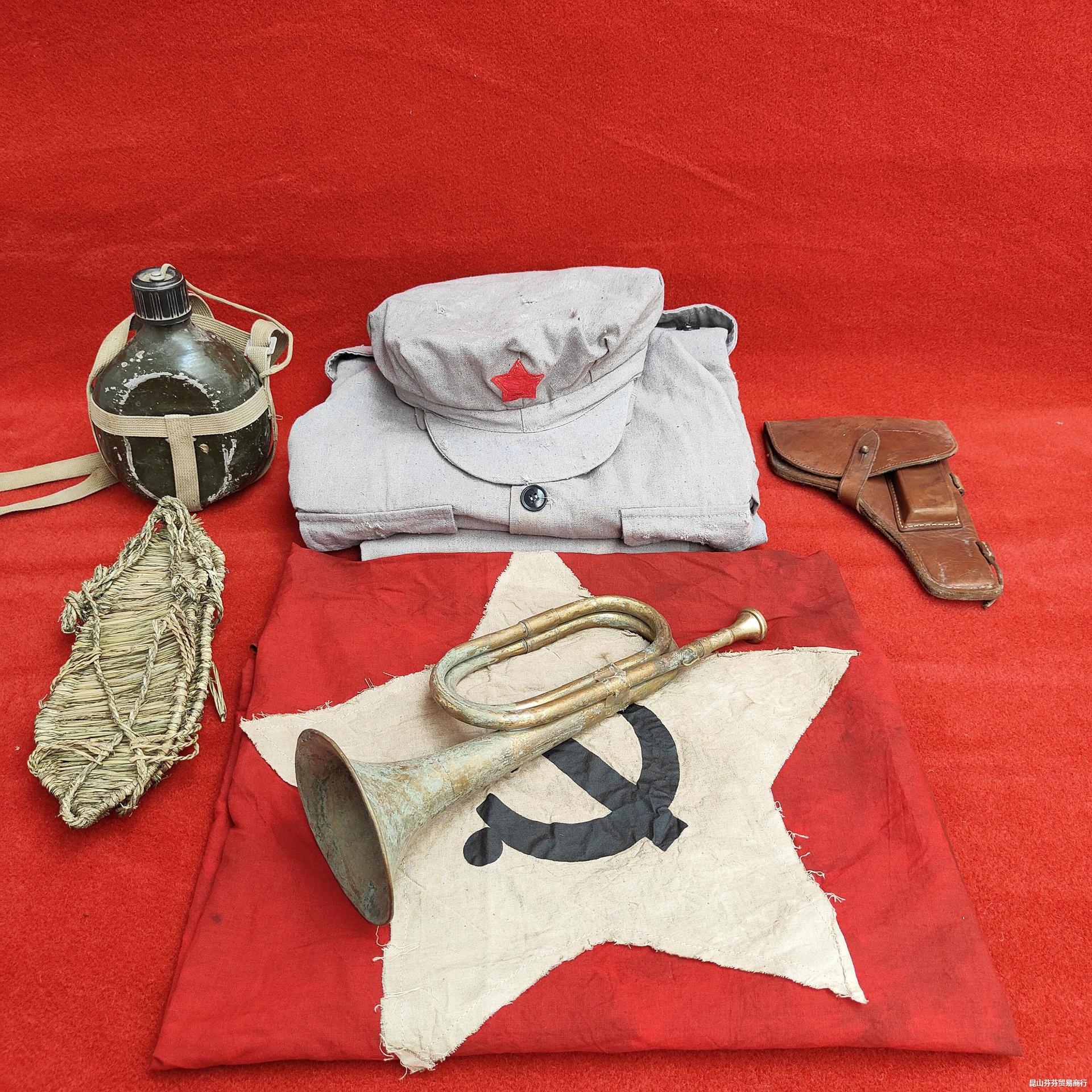 红色老物件冲锋号草鞋抗战怀旧收藏纪念品红军博物馆装饰道具摆件