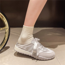芭蕾包头半托鞋女夏季外穿2024年新款百搭时尚无后跟一脚蹬懒人鞋
