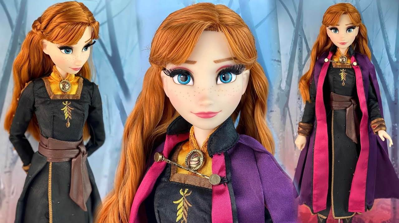 frozen2冰雪奇缘2安娜公主 棕色侧分刘海麻花辫cos动漫假发万圣节