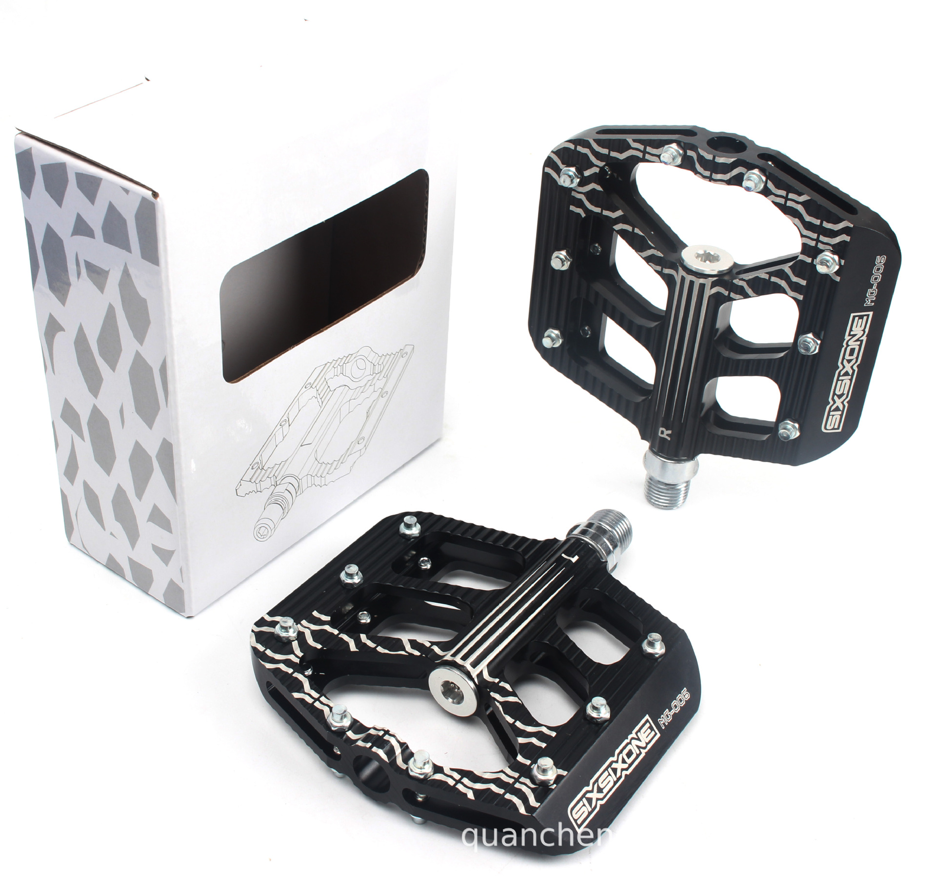 sixsixone山地车培林脚踏超轻铝合金自行车踏板越野车防滑661脚蹬