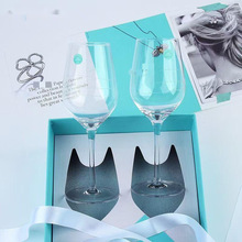 蒂芙红酒杯香槟高脚杯水晶杯子1对礼盒装结婚生日伴手礼