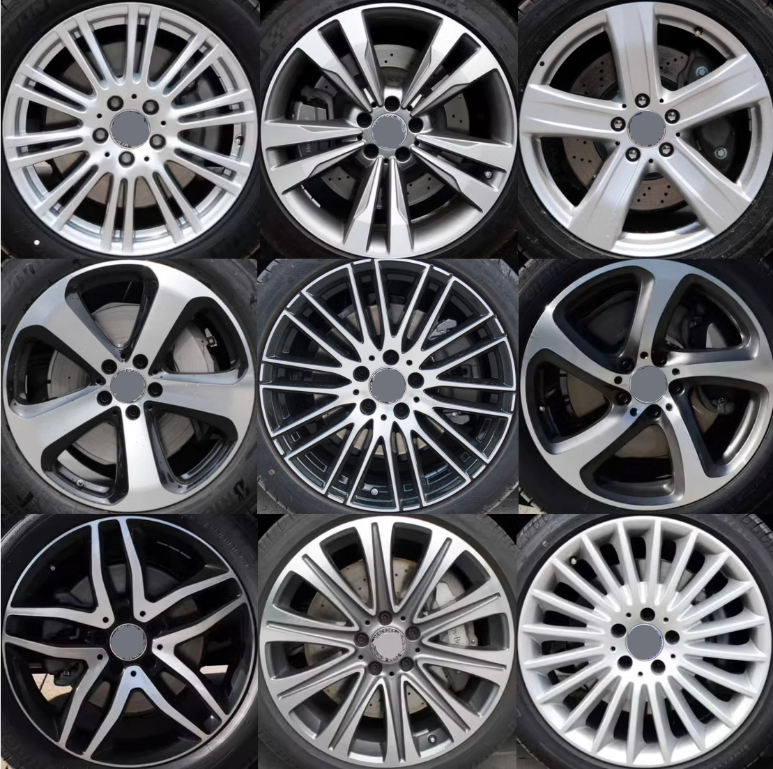 16/17/18/19/20寸c/e/r/gla/s级v轮毂改装奔驰glc/c200/e300适用