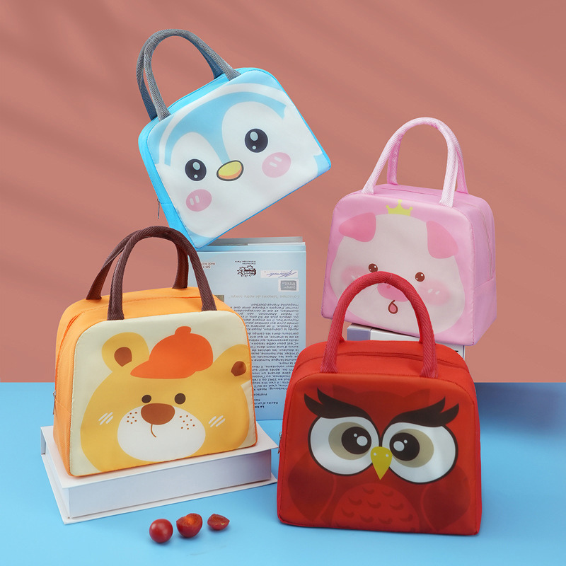 amazon hot-selling lunch bag cartoon children‘s rice preservation lunch bag aluminum foil insulated freezer bag lunch box bag wholesale