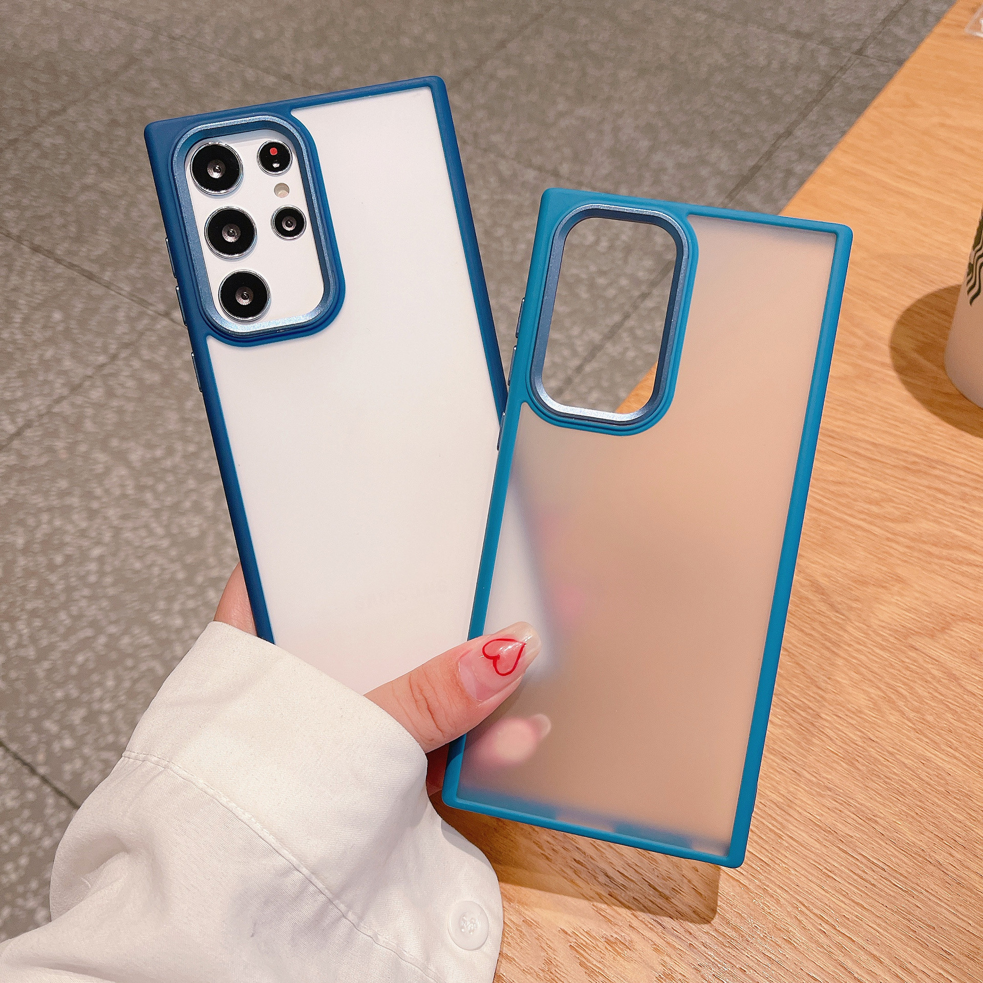 适用三星s23ultra金属圈鹰眼pc手机壳note20磨砂tpu防摔s22保护套