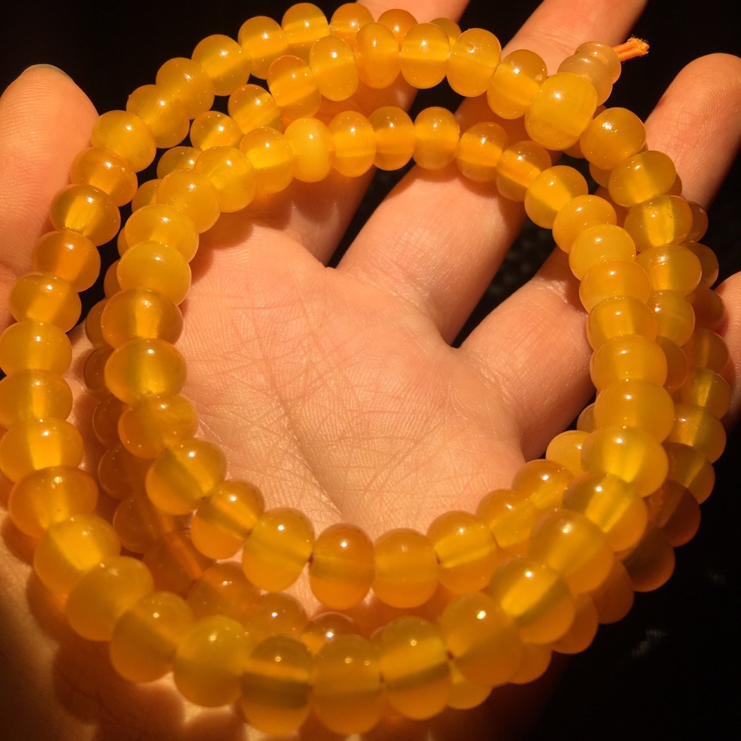 仿山龟108颗素珠黄金甲佛牌吊坠6mm 8mm色泽圆润算盘吊坠佛珠代发