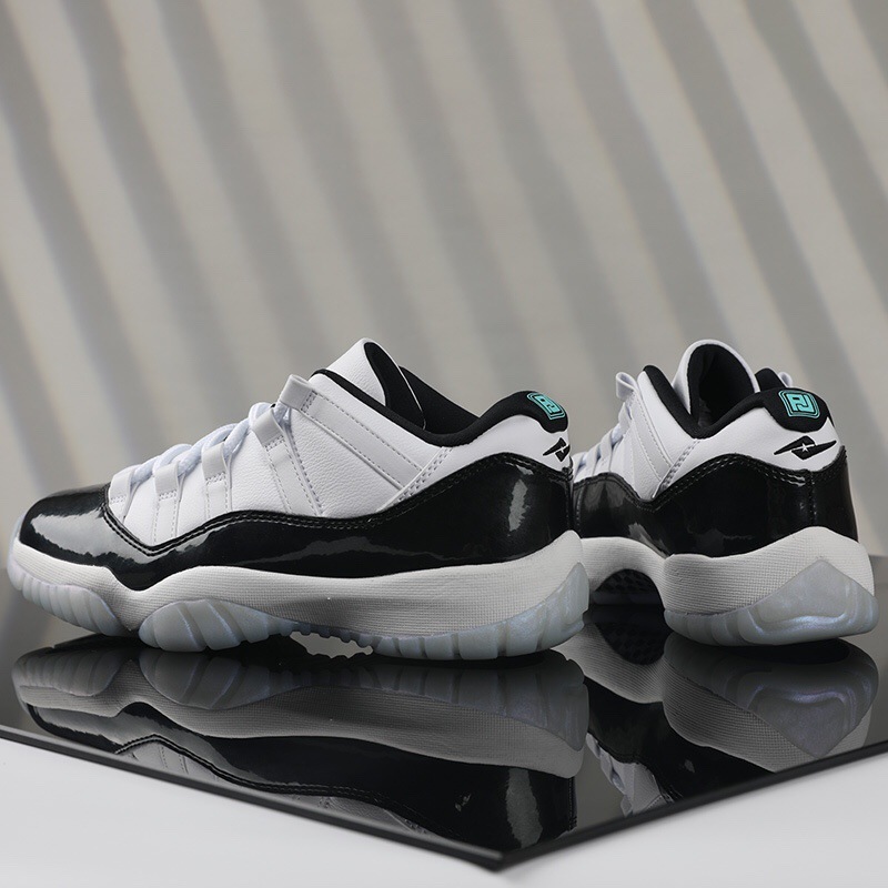 正品头层牛皮aj11大魔王高帮篮球鞋莆田鞋运动跑步鞋康扣乔aj男鞋