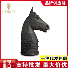 法国进口L'OBJET Horse骏马头瓷质书立艺术创意家居餐厅会所摆件