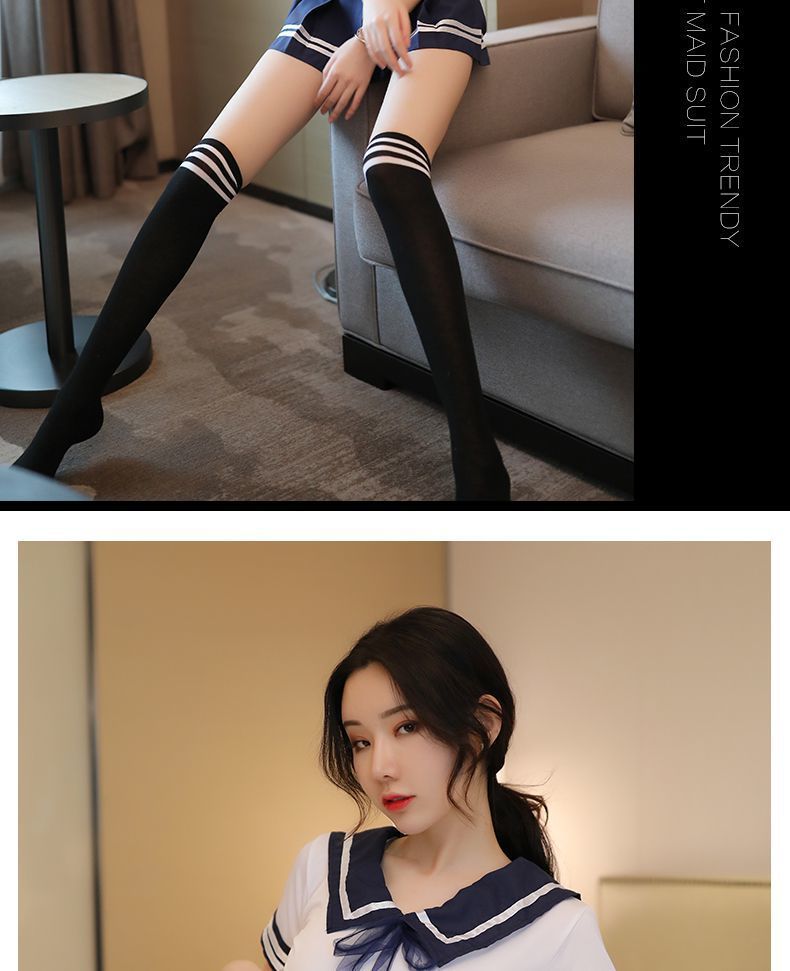 情趣内衣性感jk诱惑短款飘纱学生套装制服诱惑角色扮演演出服代发