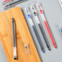 百通三角矫正中性笔0.5mm一体化大容量水笔签字笔商务碳素笔批发