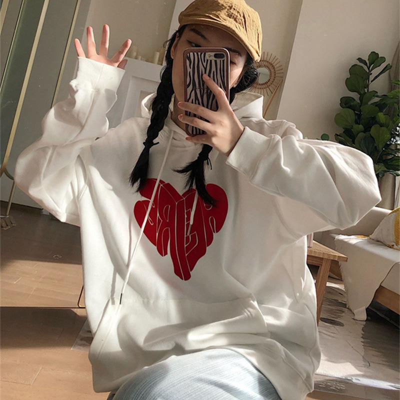 日系ins超火卫衣女2021年春秋薄款复古韩版潮学生连帽宽松上衣服