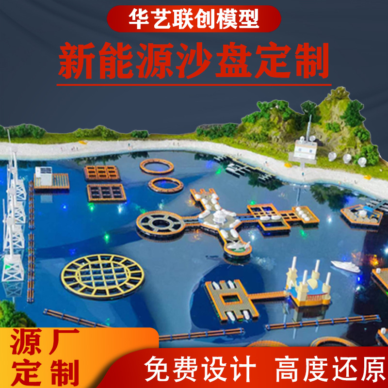 New Energy Sand Table Model Marine Breeding Platform Scene Model Tidal Wind Power Generation Industrial Scene Model