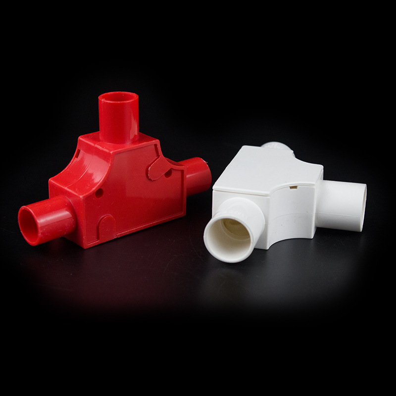 4分线管配件分线盒20带盖三角司令盒16pvc电工套管三通方型红三叉