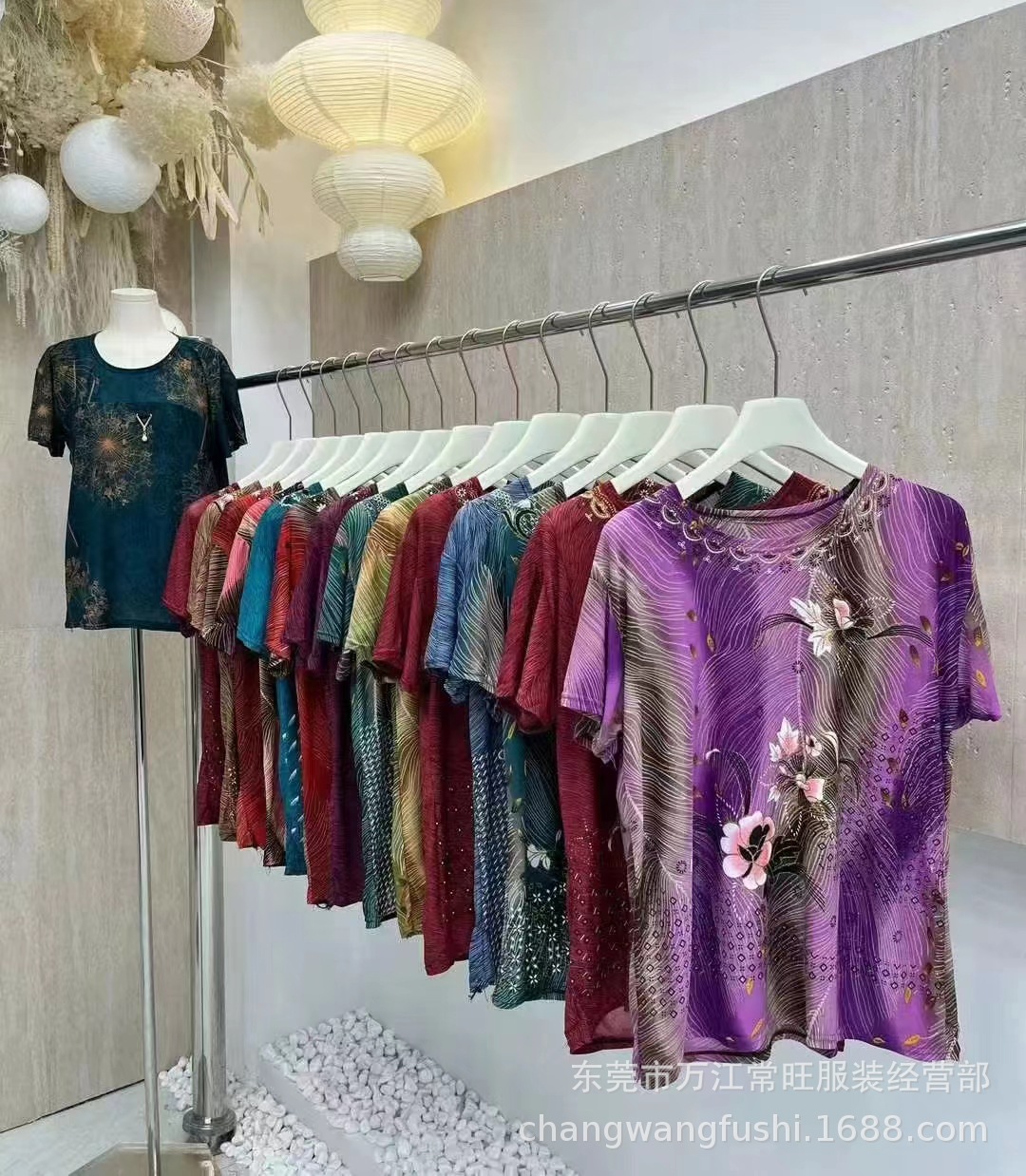 现货处理工厂尾货便宜中老年衣服 夏天妈妈装短袖女 2元服装批发