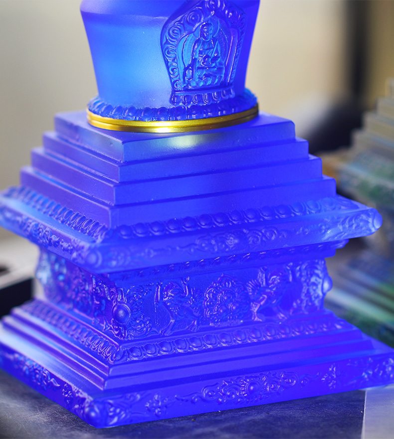 装藏琉璃舍利塔菩提塔居家佛堂寺庙摆放藏传供佛供具工艺用品摆件