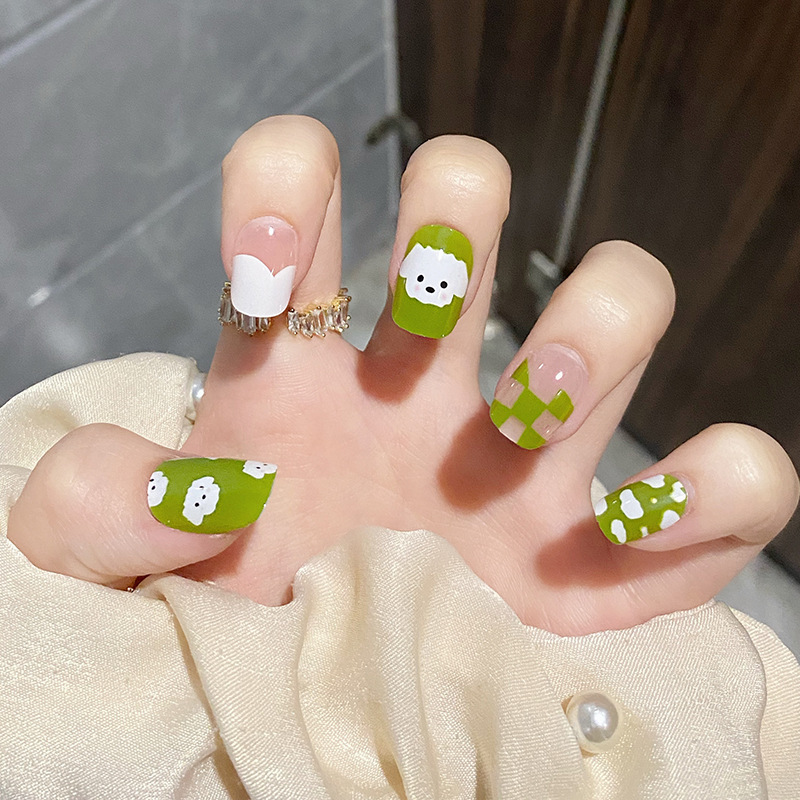 Blush Blooming Wear Armor Gradient Nail Sticker Nail Patch Nail Stickers Fake Nail Tip Wear Finished Nail Beauty