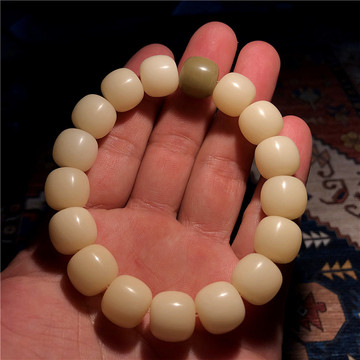 文玩手串菩提白玉高密菩提根佛珠菩提子女盘玩手持菩提手链