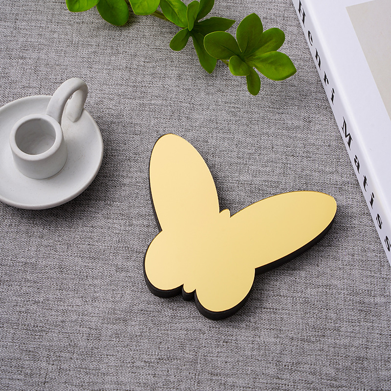 Cross-Border Direct Selling Golden Acrylic Mirror English Letter Wall Sticker EVA Foam Combination Creative Home Decoration