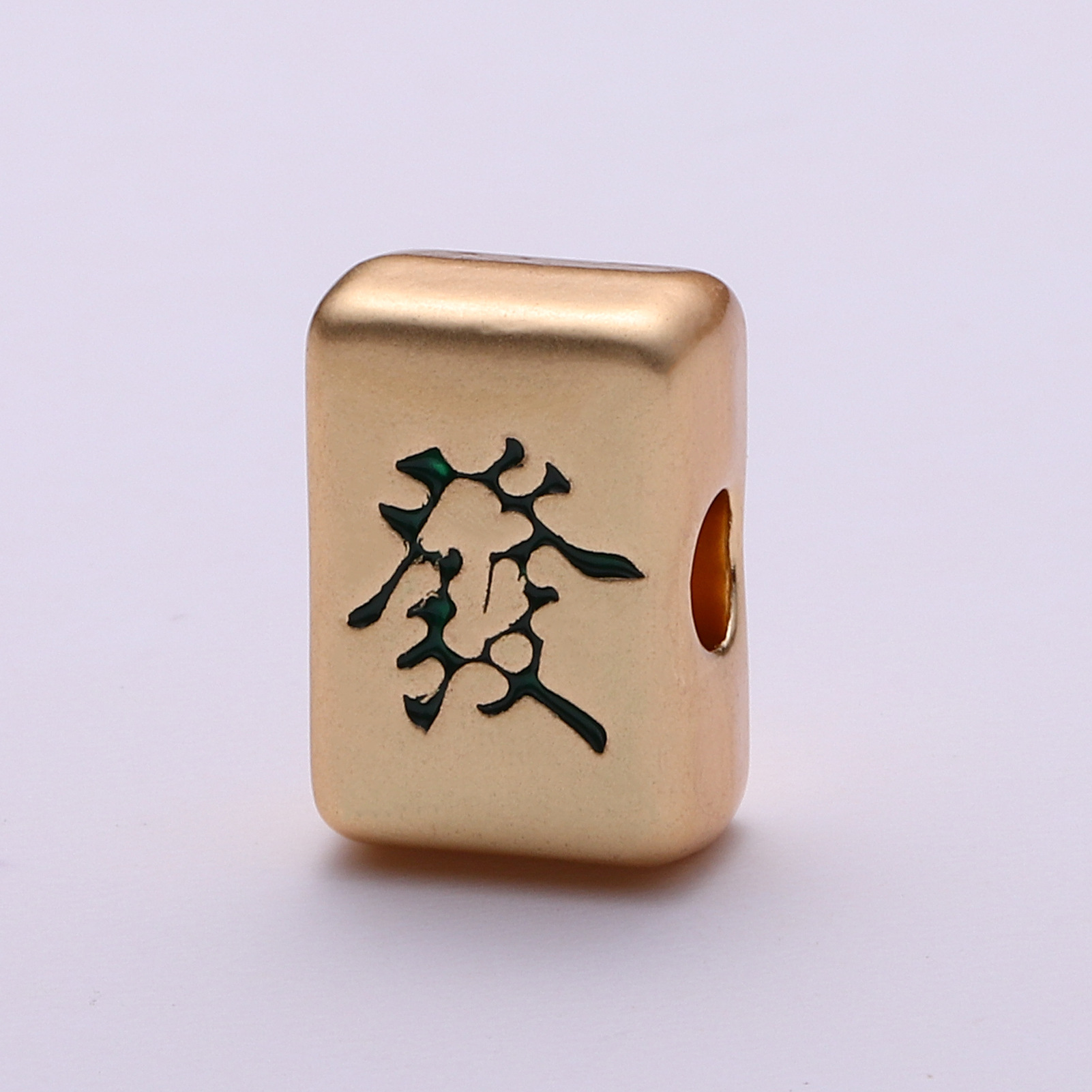 国粹麻将东南西北中发白串珠古老沙金配饰手链项链diy散珠配挂件