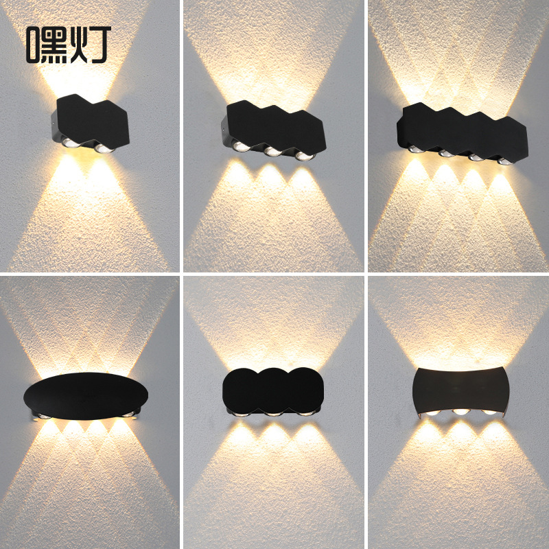 欧规美规户外上下照双头壁灯花园走廊灯gu10款e27灯头款led壁灯