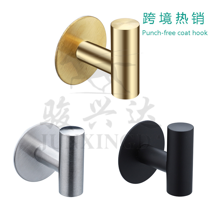 Stainless Steel Bathrobe Hook Large Coat Coat Hook Bathroom Garage Large Bearing Wall Hanging Single Hook behind the Door Single Coat Hook