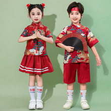 六一儿童演出服中国风拉拉队小学生运动会班服幼儿园表演服唐装潮