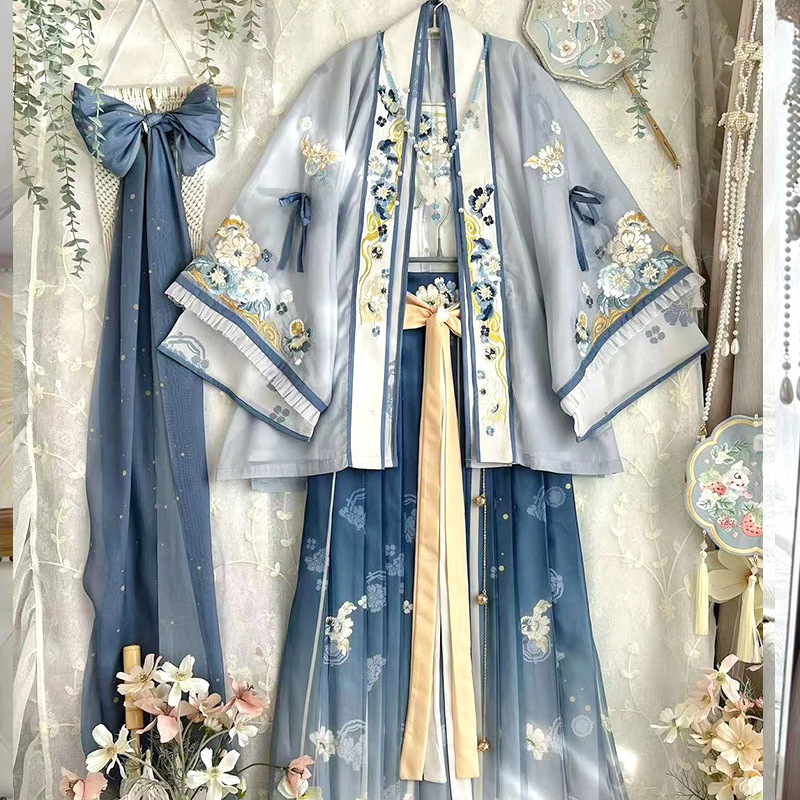 Song Style Women's Han Chinese Clothing New Adult Hanfu Daily Wear Spring Chinese Style Summer Modified Version Super Fairy Ancient Costume Suit