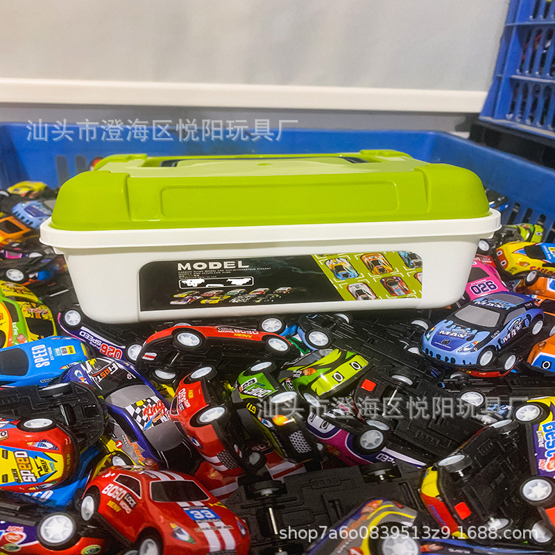 Mini Alloy Car Warrior Iron Sheet Small Racing Car Storage Box Set Alloy Model Children's Toy Car Wholesale