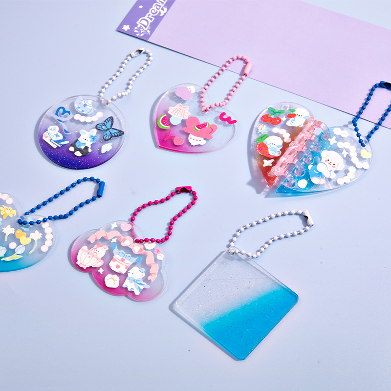 批发马卡龙色系咕卡链条古卡的咕盘卡珠链条咕咔大套装diy钥匙扣