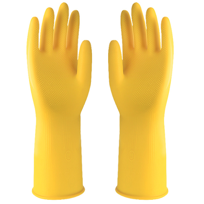 Thick Beef Tendon Rubber Gloves Plastic Latex Wear-Resistant Dishwashing Household Labor Protection Laundry Car Wash Rubber Waterproof Kitchen